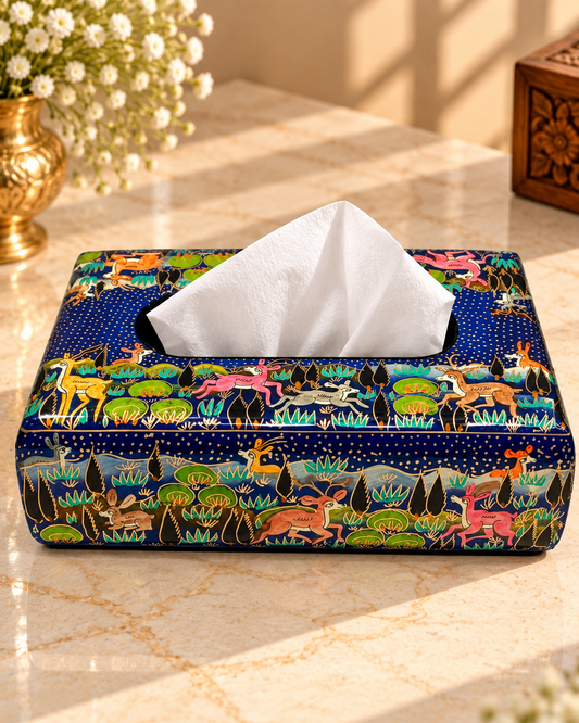 blue-forest-wildlife-handmade-kashmiri-paper-mache-tissue-box
