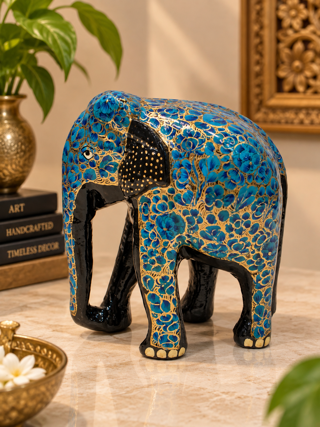 blue-gold-floral-handmade-kashmiri-paper-mache-elephant