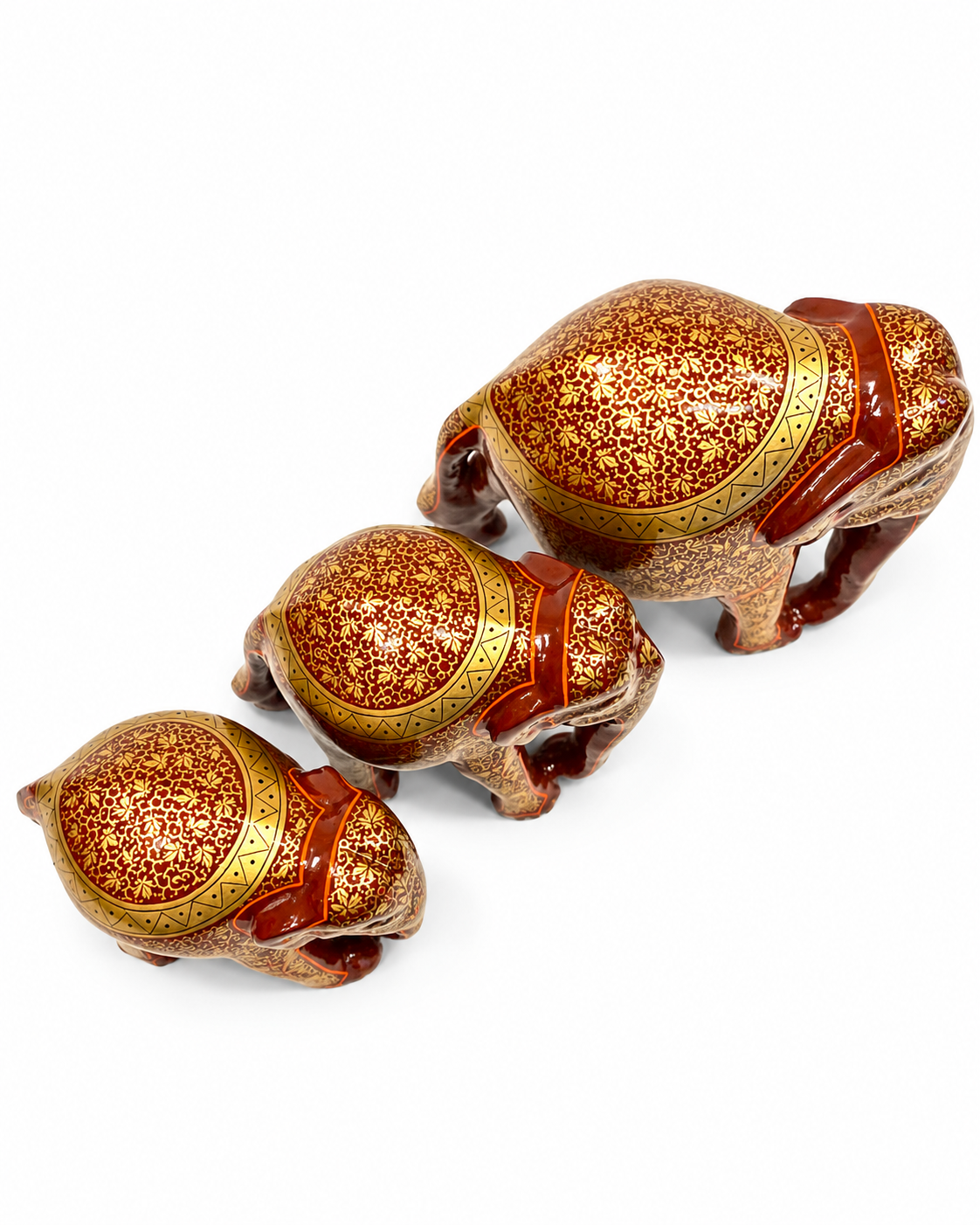 brown-gold-chinar-leaf-handmade-kashmiri-paper-mache-elephant-set-of-3_3