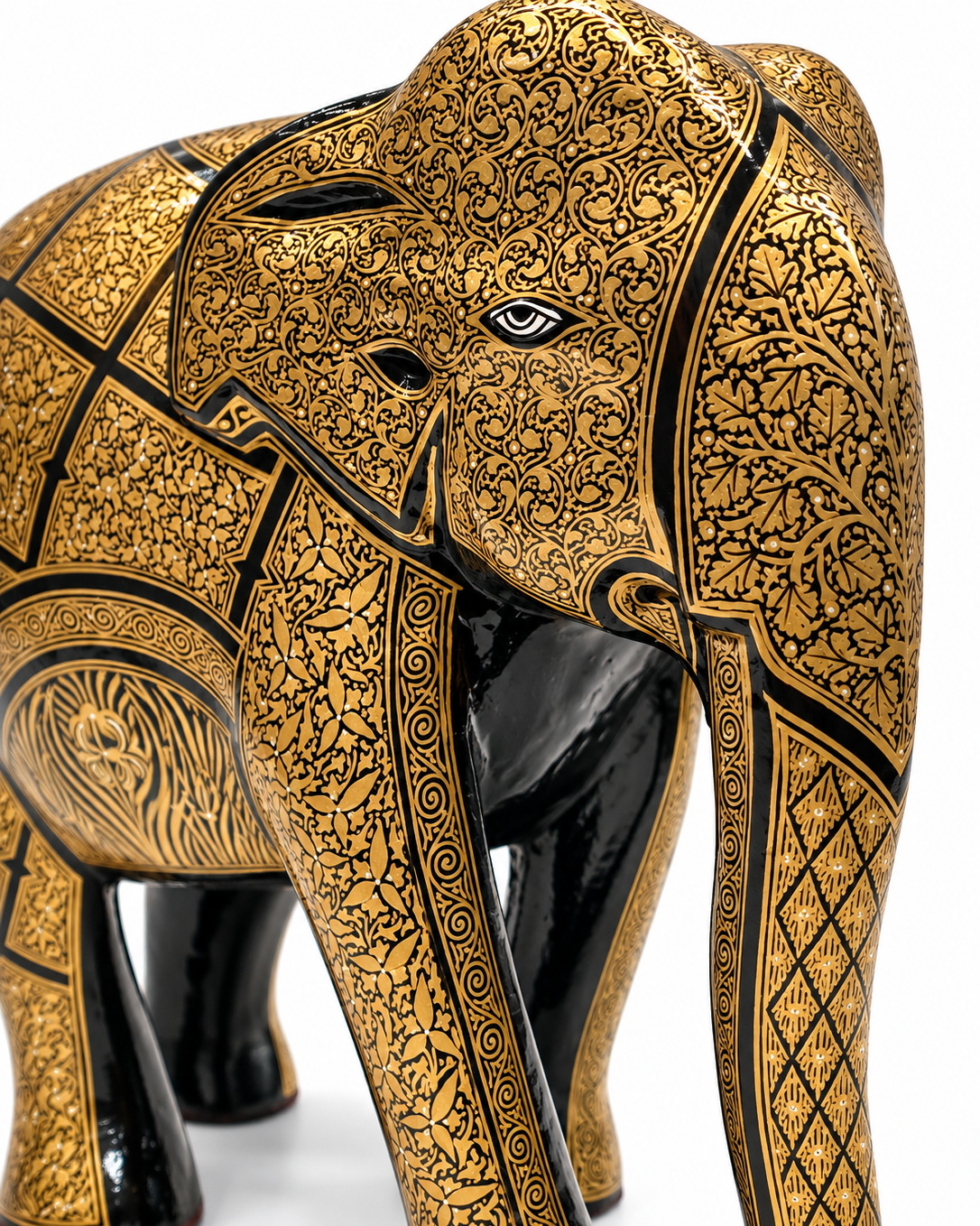  gold-black-floral-handmade-kashmiri-paper-mache-elephant_3
