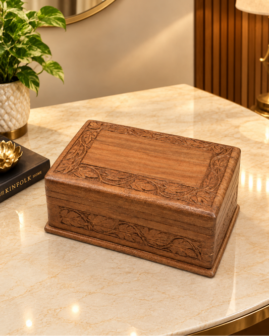 leaf-carved-kashmiri-walnut-wood-box