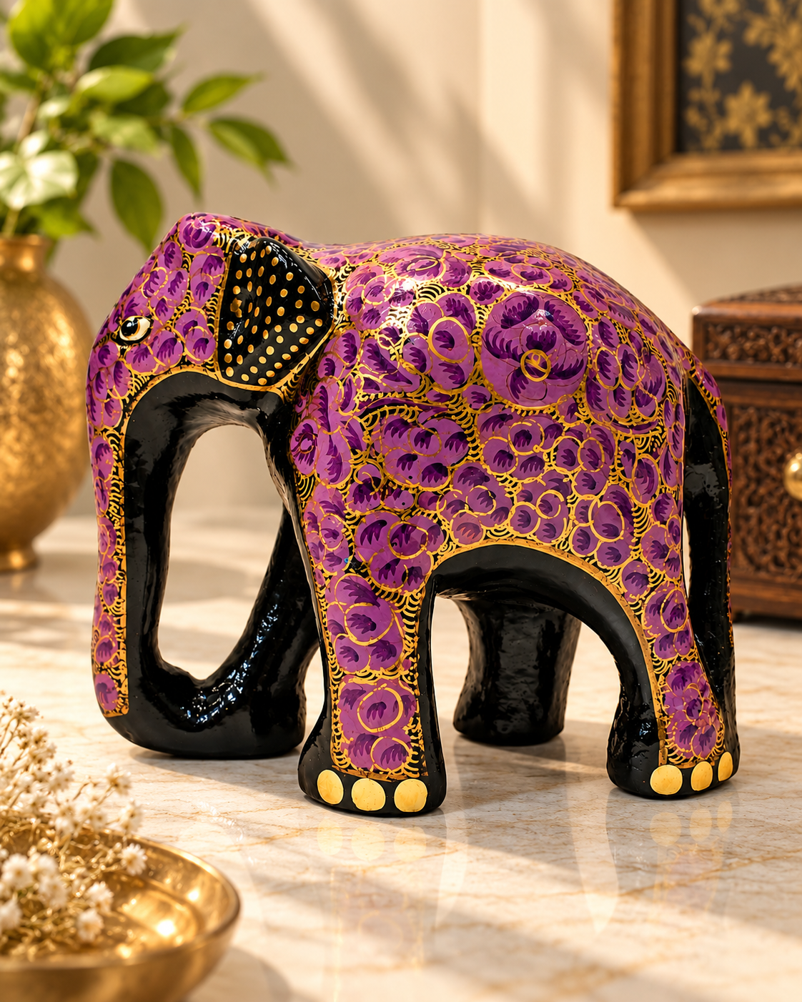 purple-gold-floral-handmade-kashmiri-paper-mache-elephant