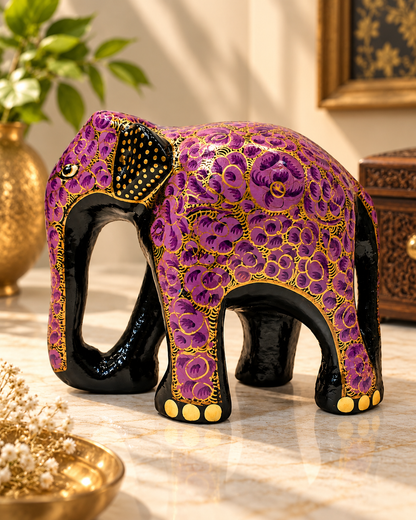 purple-gold-floral-handmade-kashmiri-paper-mache-elephant