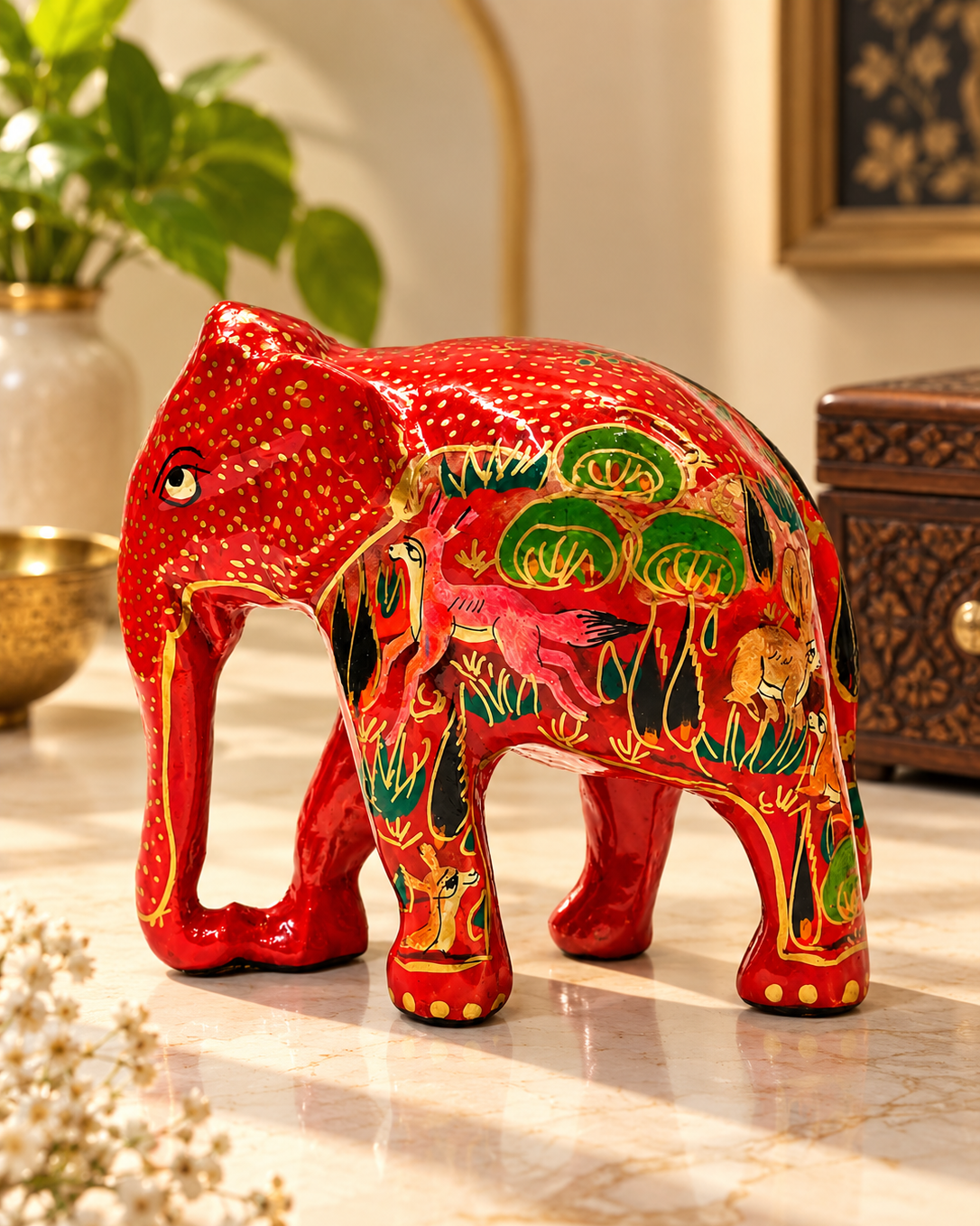 red-jungle-wildlife-handmade-kashmiri-paper-mache-elephant
